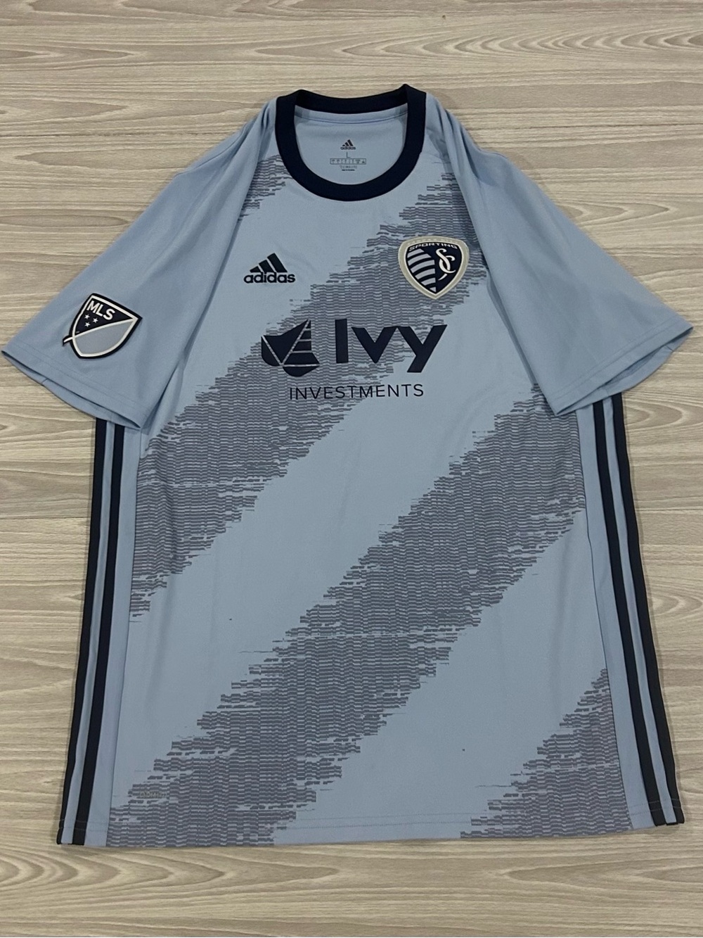 Adidas 2018/19 Sporting KC Kansas City MLS Soccer Jersey Blue Men’s Size Large